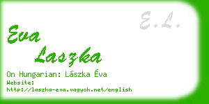 eva laszka business card
