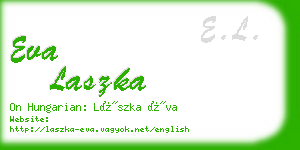 eva laszka business card